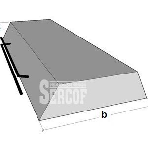 Respaldo de cuneta triangular