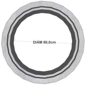 Módulo cámara domiciliar Ø 80 x h=60