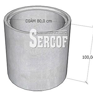 Módulo cámara domiciliar Ø 80 x h=1000
