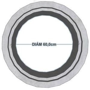 Módulo cámara domiciliaria Ø 60 x h=10